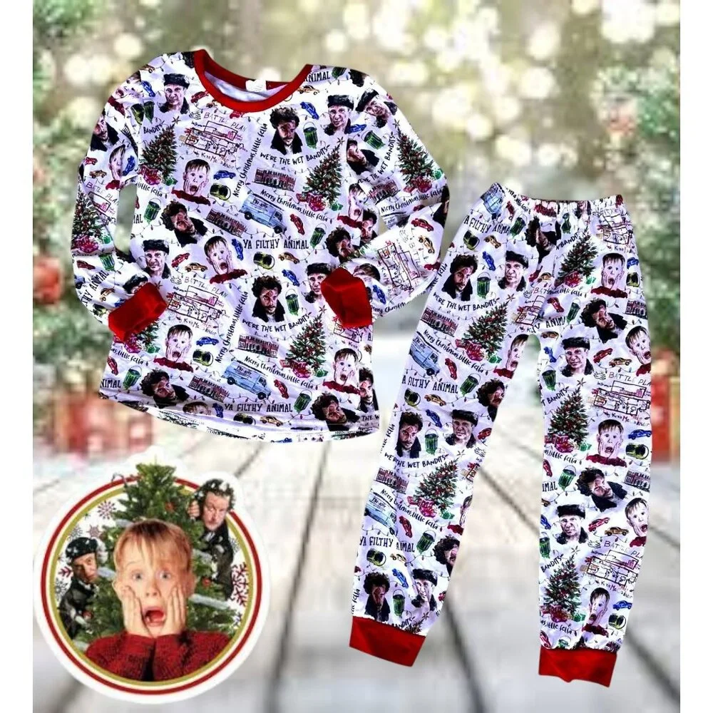 Home Alone Toddler Pajama Set Top 6XL 14 16T Bottoms 3XL 7 8T Retro Christmas